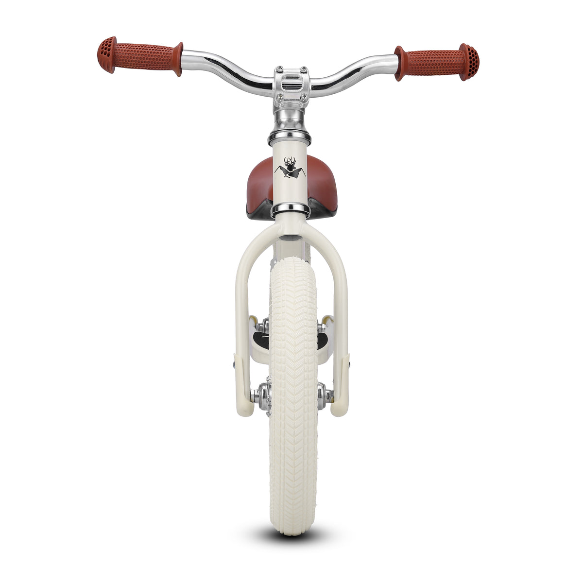 vooraanzicht van beige Køvapää loopfiets voor 2-jarige kinderen