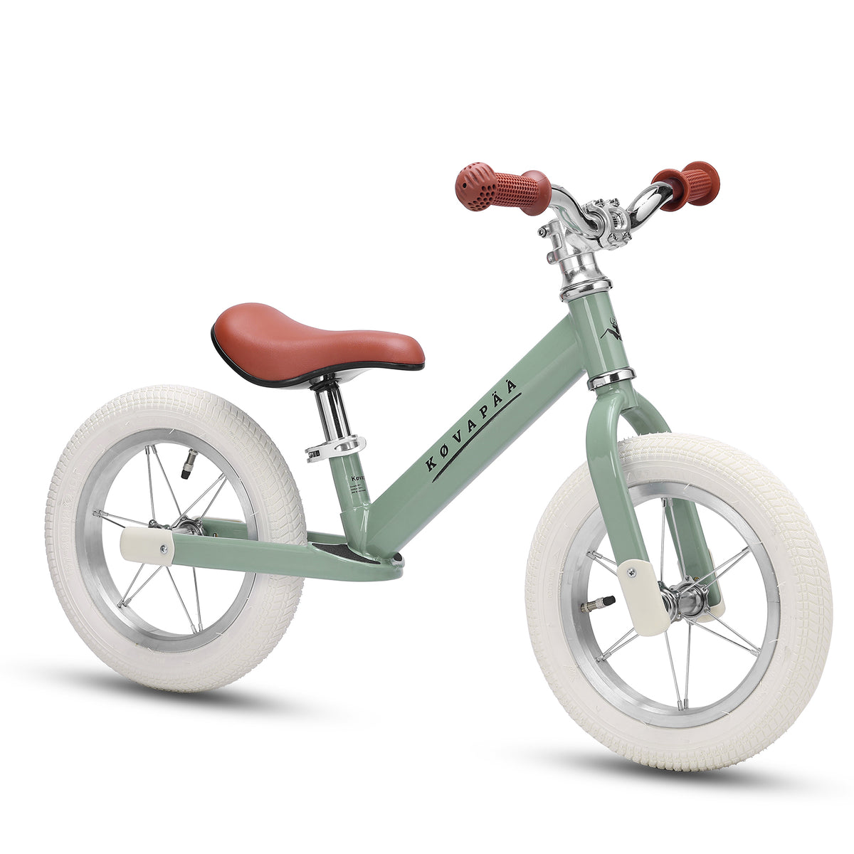 Køvapää loopfiets voor 2 jaar groen zijaanzicht