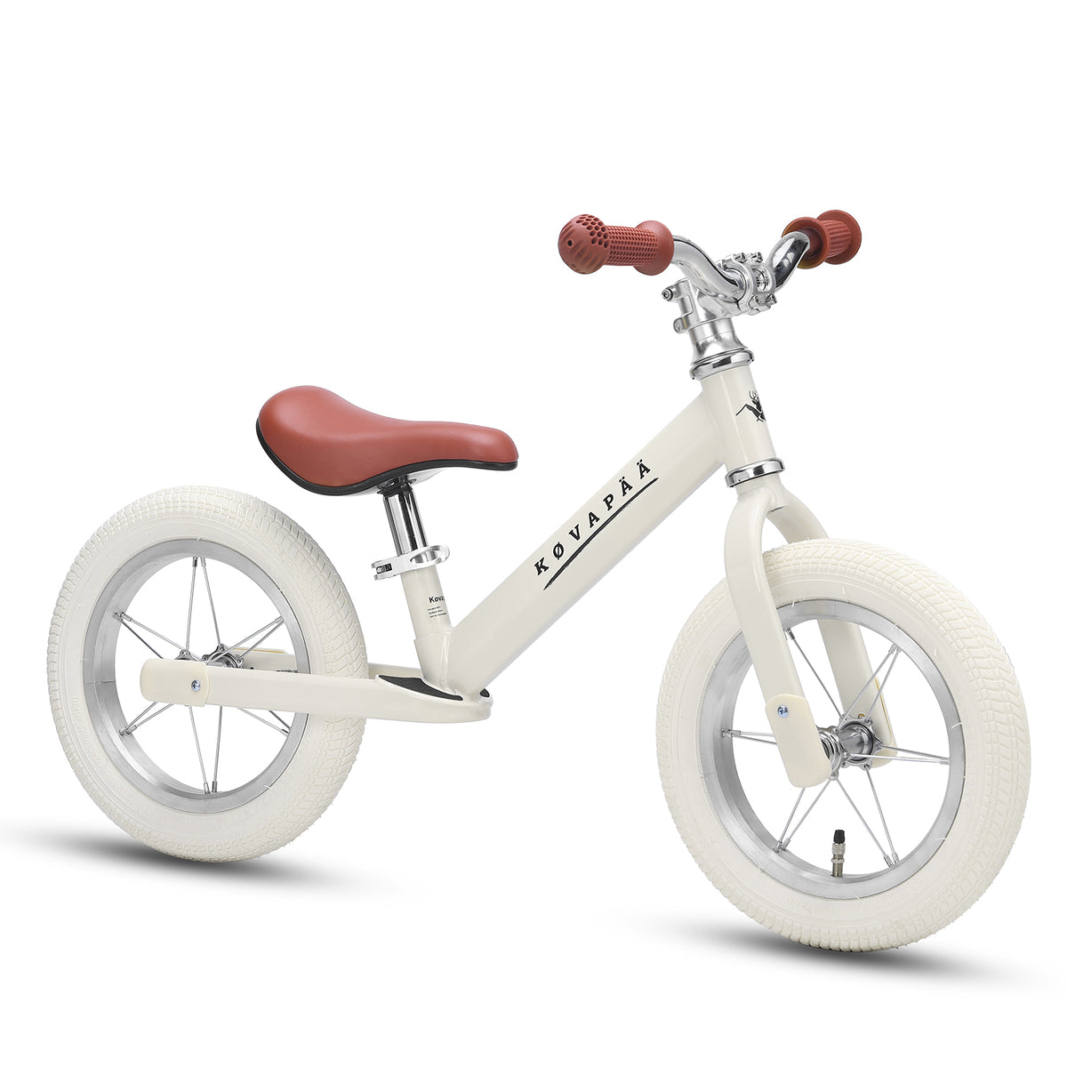 Køvapää loopfiets voor 2 jaar beige zijaanzicht