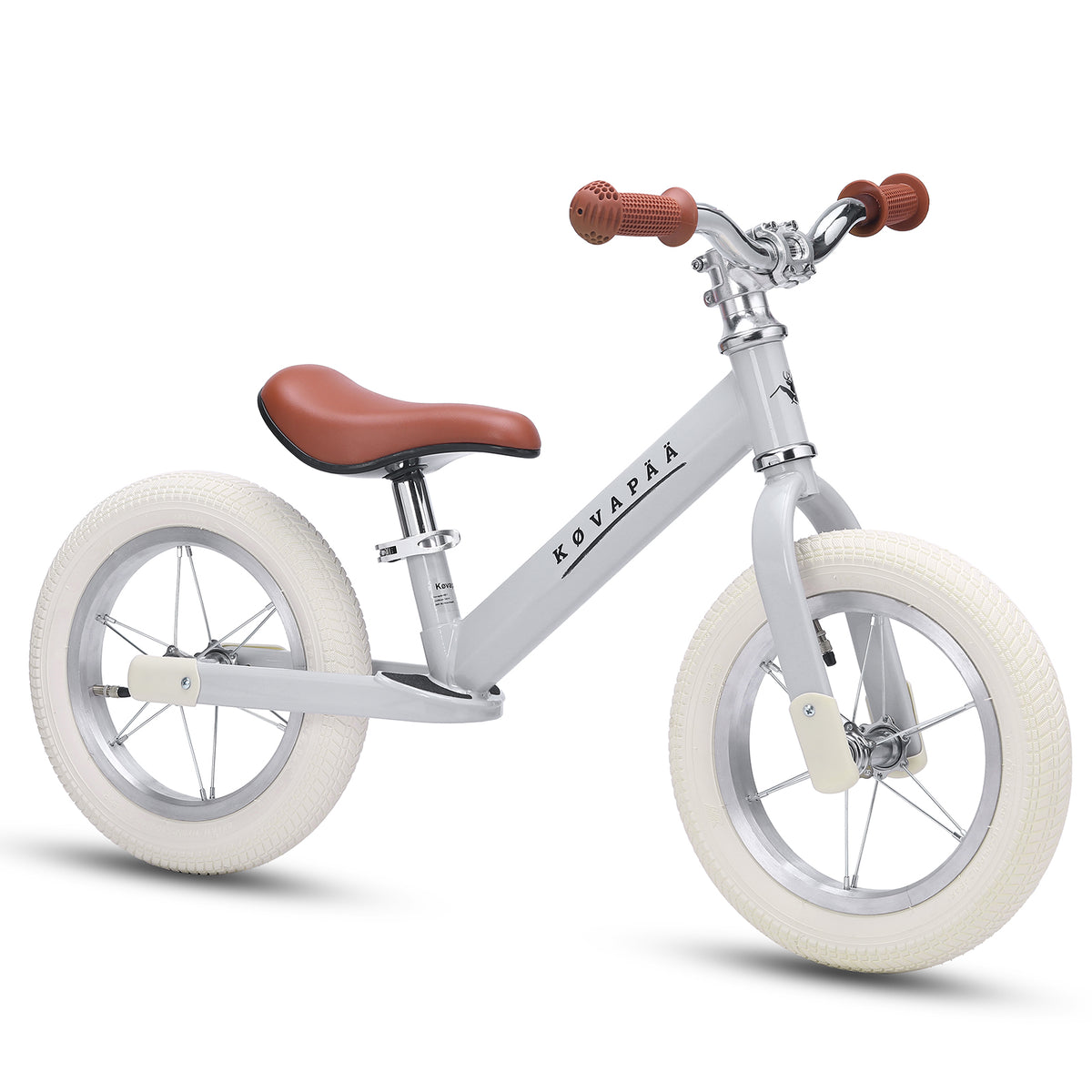 Køvapää loopfiets voor 2 jaar grijs zijaanzicht