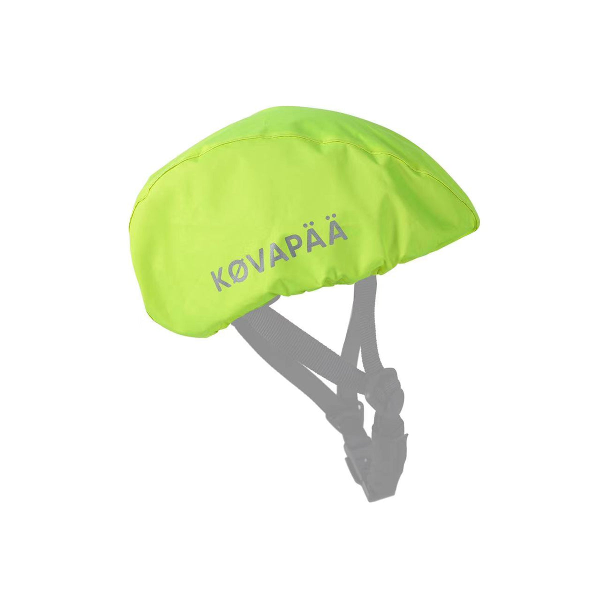Køvapää® - Regenhoes Helm Unisize Geel - Reflecterende helmhoes - Helm