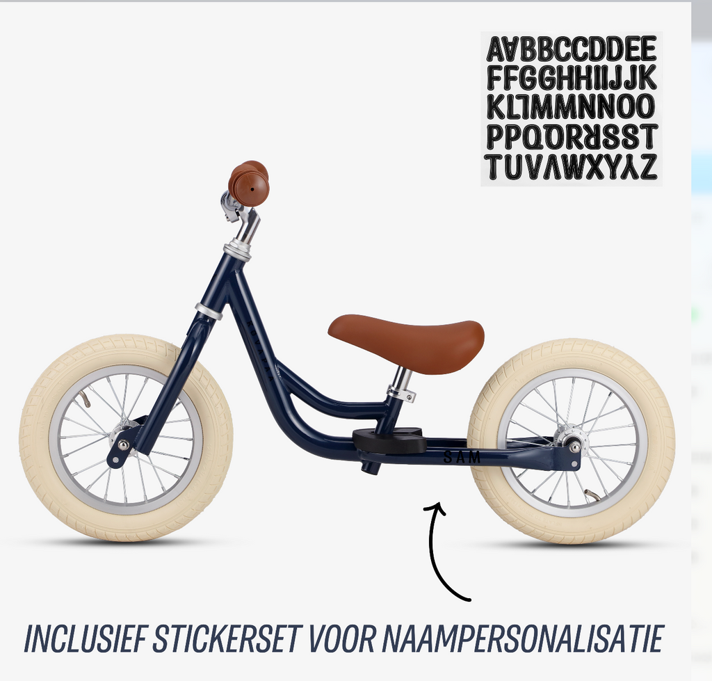 2 in 1 Loopfiets - Blauw