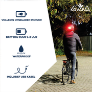 Fietshelm Køvapää® Espoo 2.0 - Zwart - Magneetsluiting - LED verlichting