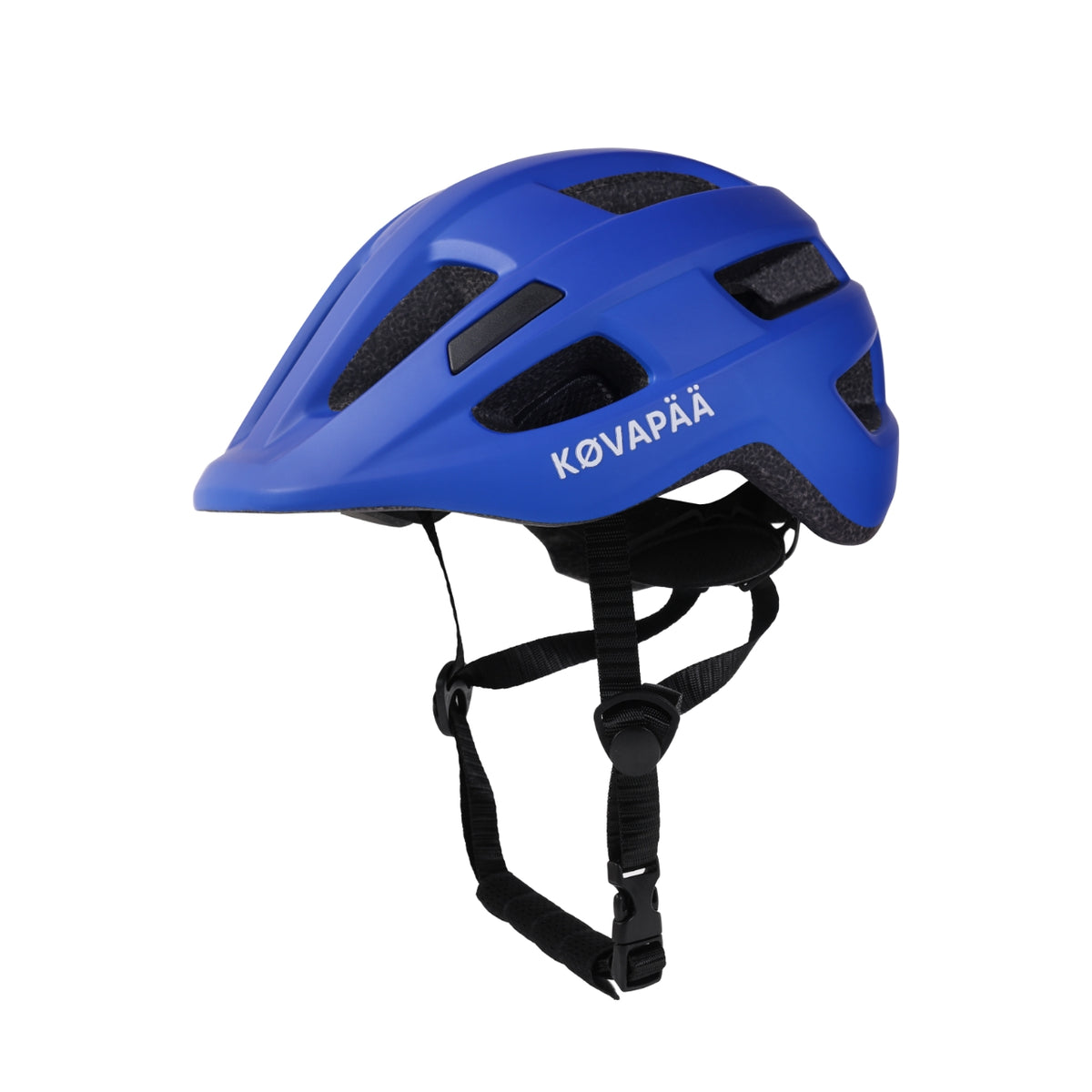 Køvapää Lappi kinderfietshelm blauw schuin vooraanzicht