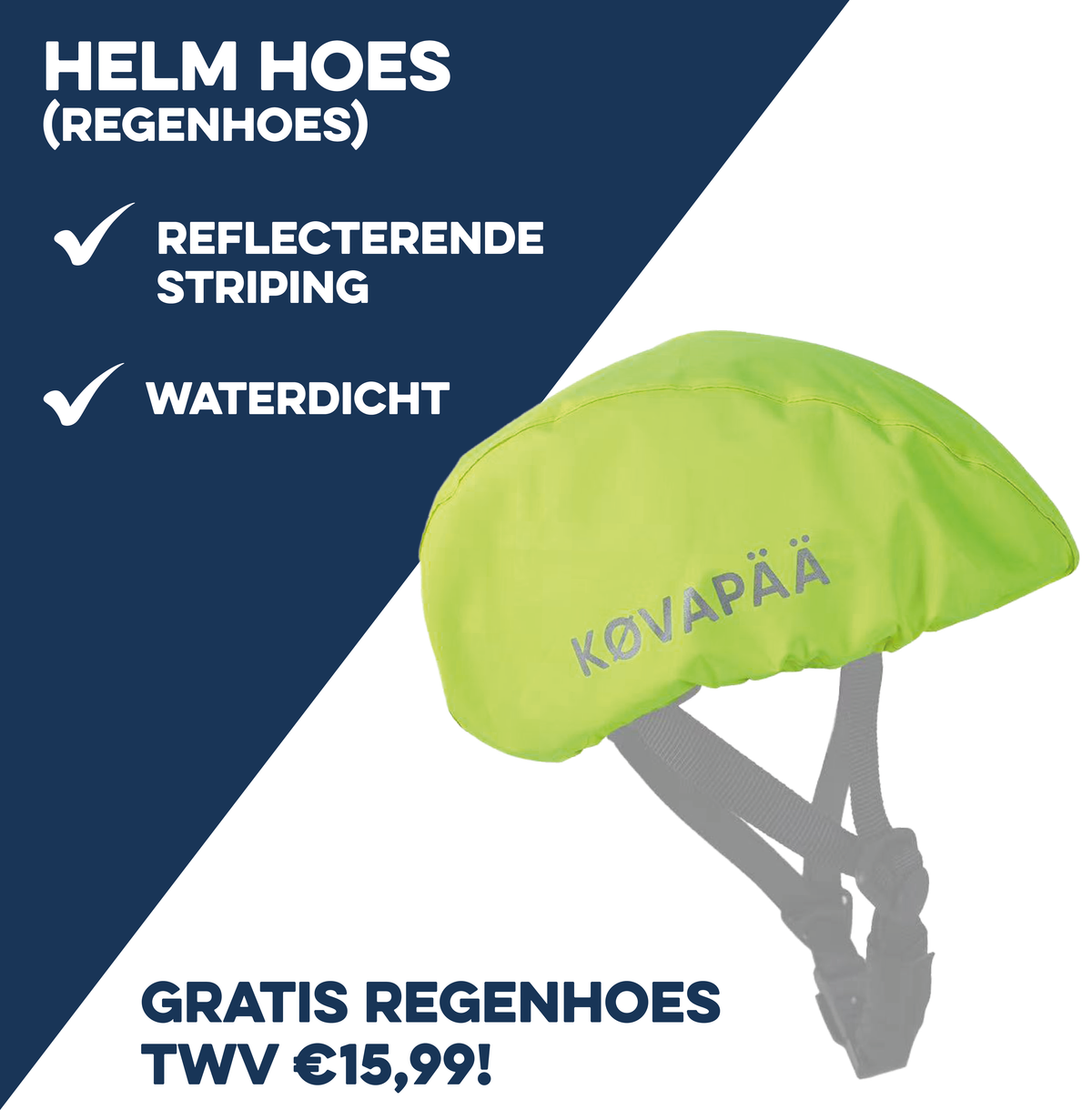 regenhoes bij Køvapää Tolva helm: waterdicht en reflecterend
