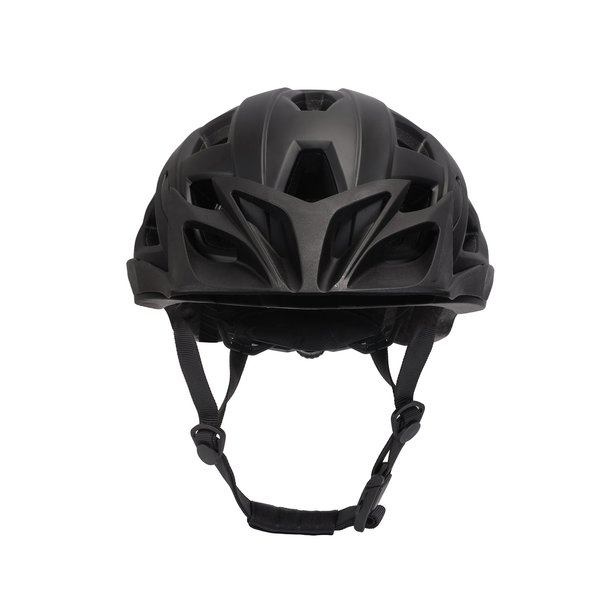 vooraanzicht van zwarte Køvapää Tolva helm met vizier