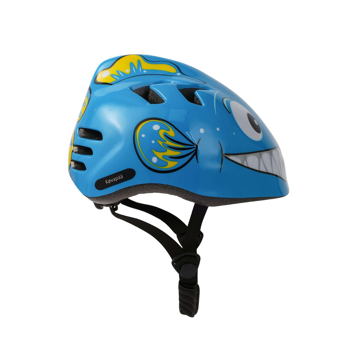 rechterzijaanzicht van Køvapää blauwe vis helm