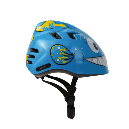 rechterzijaanzicht van Køvapää blauwe vis helm