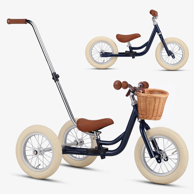 Loopfiets 2 in 1 - Blauw met mandje